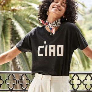 Black 'CIAO' Graphic Tee